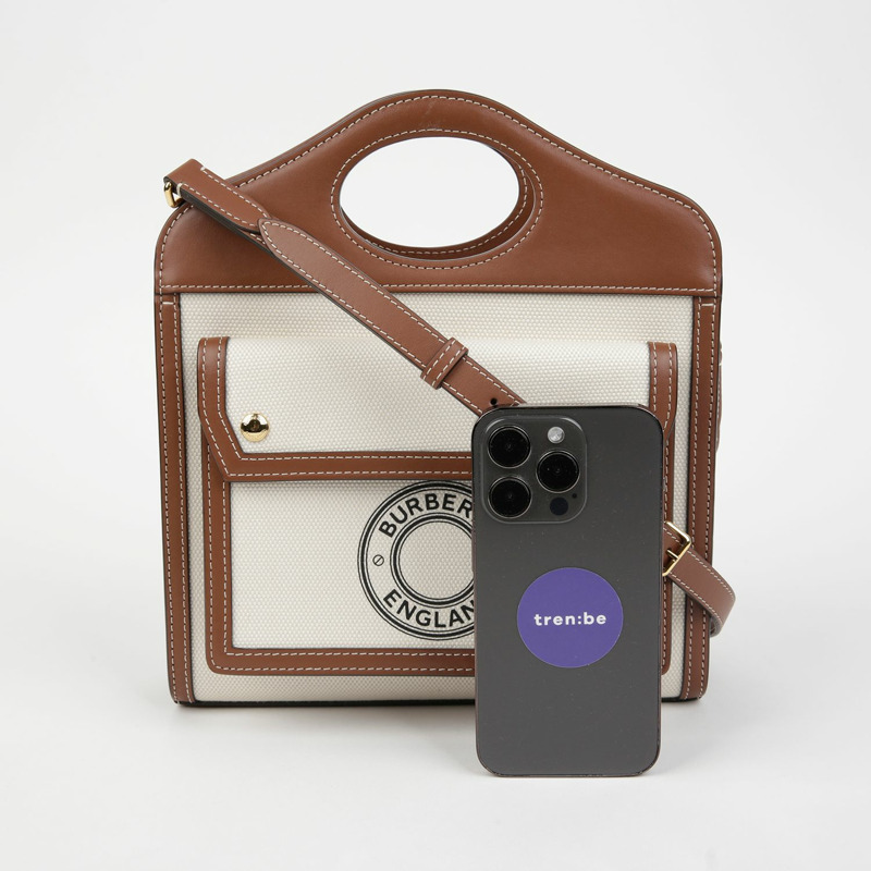 BURBERRY 口袋迷你手提單肩包 8028062-8