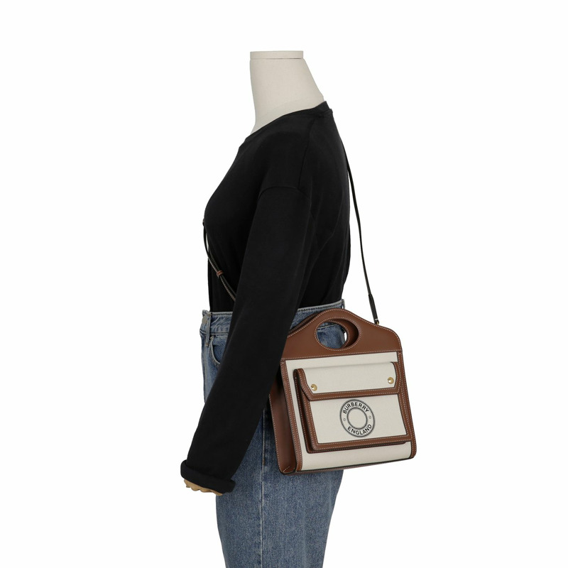 BURBERRY 口袋迷你手提單肩包 8028062-10