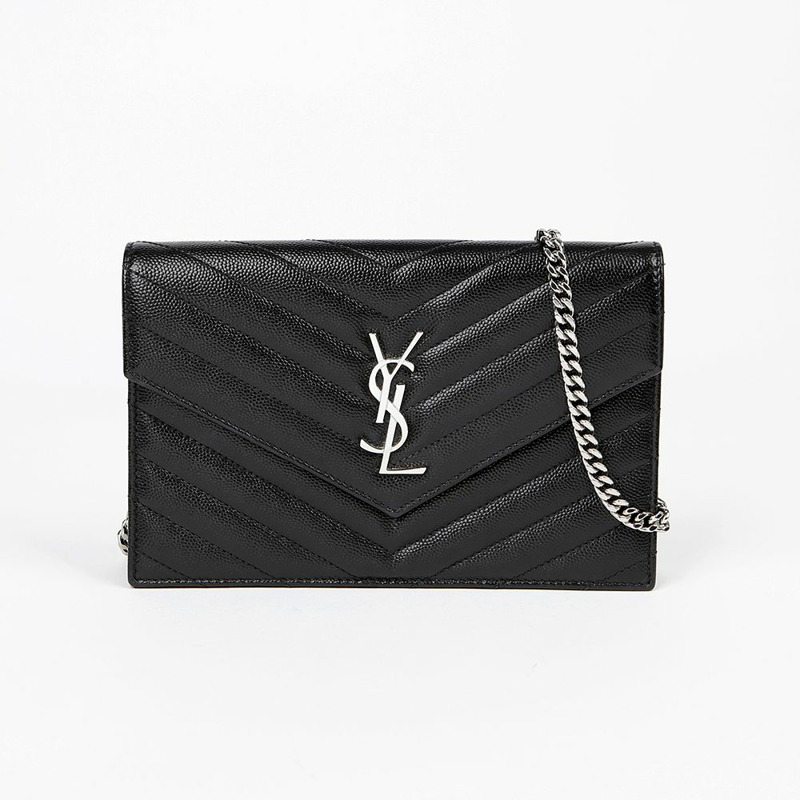 【包稅】SAINT LAURENT 信封鏈條皮夾斜背包 393953-1
