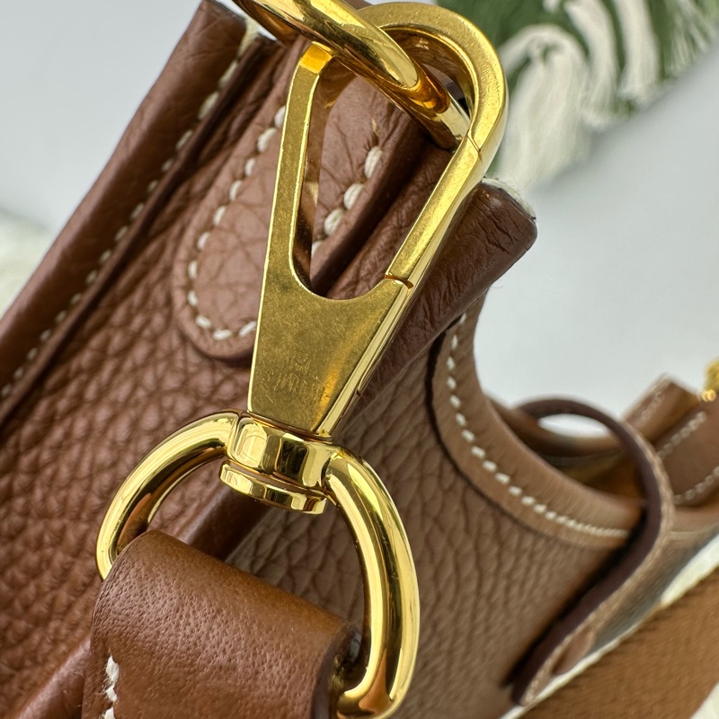 HERMES Mini Evelyne 金棕色金扣 Z Stamp 斜肩包-6