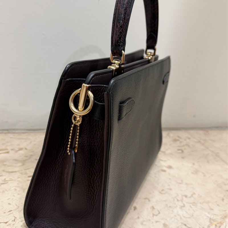 全新COACH牛皮革質感手提斜背兩用包-3