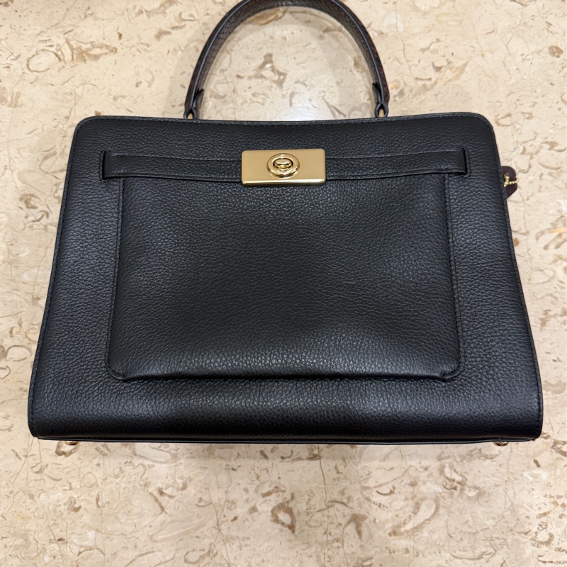 全新COACH牛皮革質感手提斜背兩用包-6