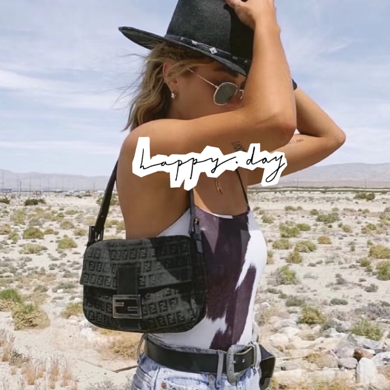 Fendi 芬迪肩背包📀黑銀金屬老花滿版-0