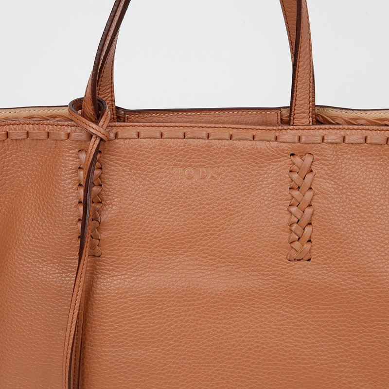 TODS 編織裝飾購物肩背包-2