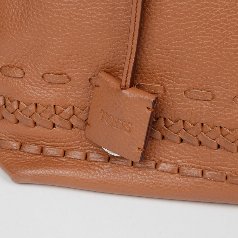 TODS 編織裝飾購物肩背包-3