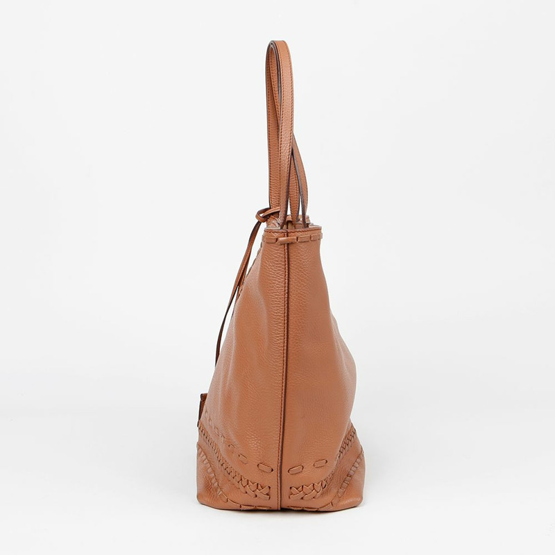 TODS 編織裝飾購物肩背包-5