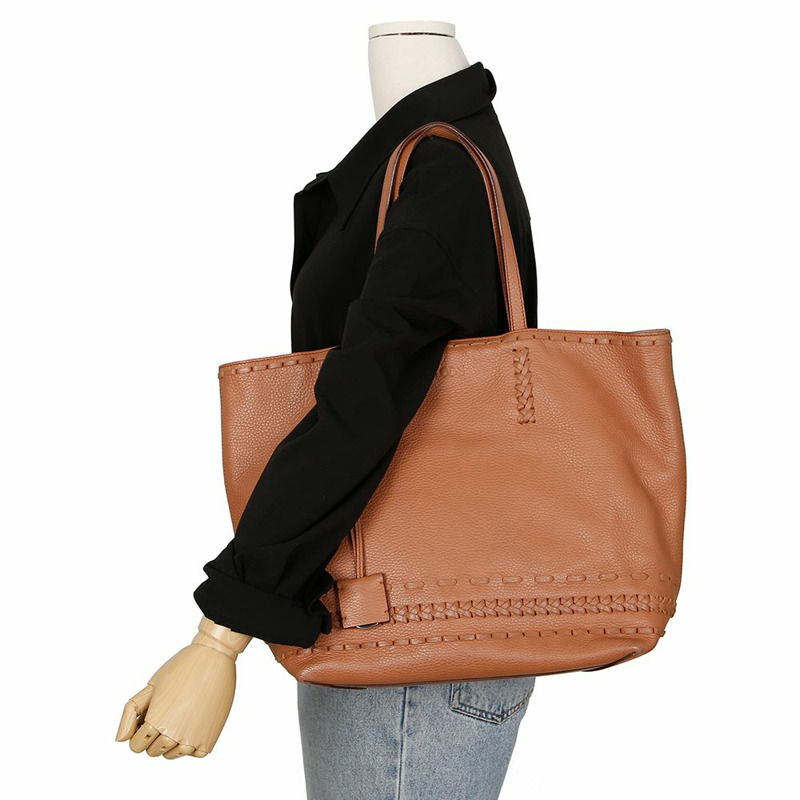 TODS 編織裝飾購物肩背包-12