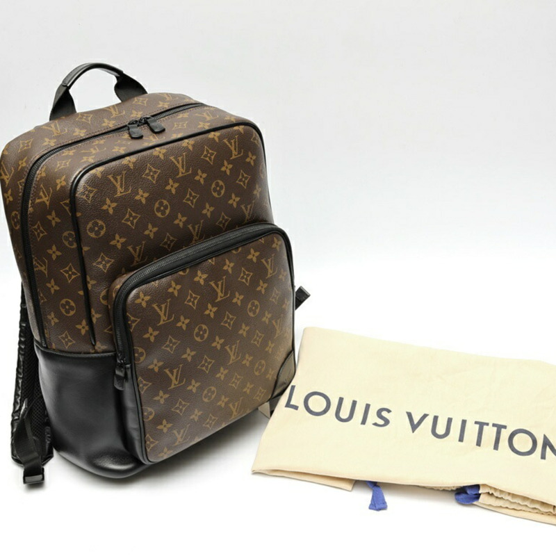 路易威登 Dean 雙肩包 M45335 Monogram Macassar 黑色 S-159438-8