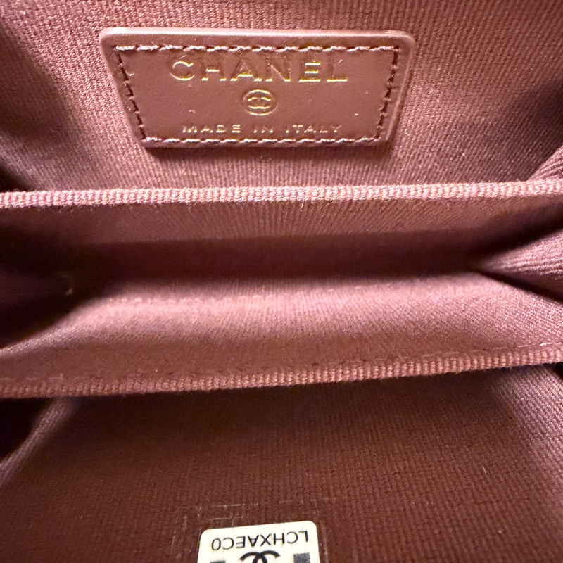 全新日本專櫃購入 Chanel 香奈兒 經典拉鍊零錢包 黑色金鏈荔枝皮 香奈兒荔枝皮 零錢包 粒紋小牛皮-11