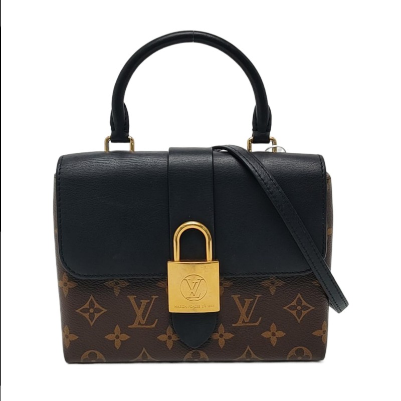 LOUIS VUITTON Locky BB 經典老花 塗層帆布牛皮飾邊 鎖頭包 肩背包斜背包-0