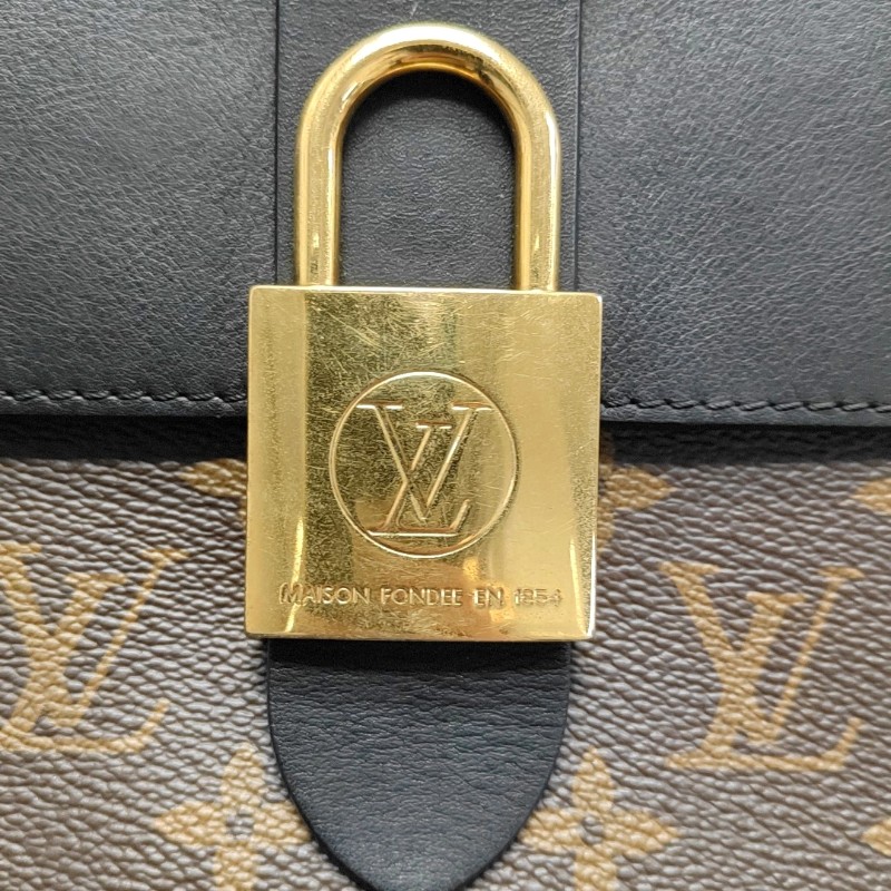 LOUIS VUITTON Locky BB 經典老花 塗層帆布牛皮飾邊 鎖頭包 肩背包斜背包-8