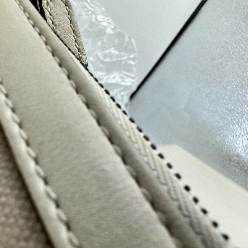 Gucci 白色拼色竹節手提包 肩背包-17