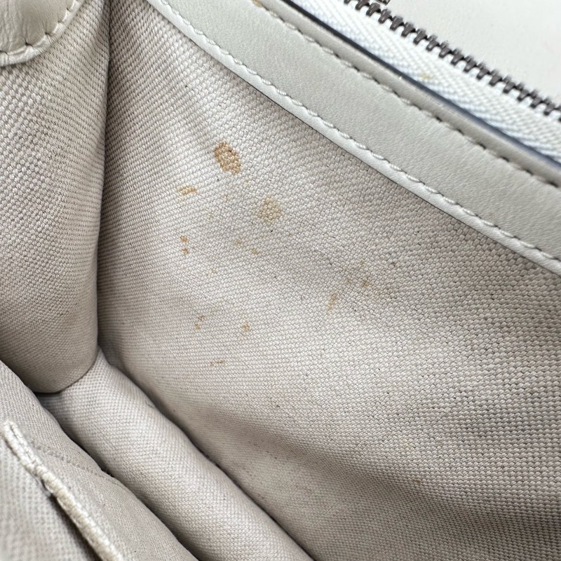 Gucci 白色拼色竹節手提包 肩背包-19