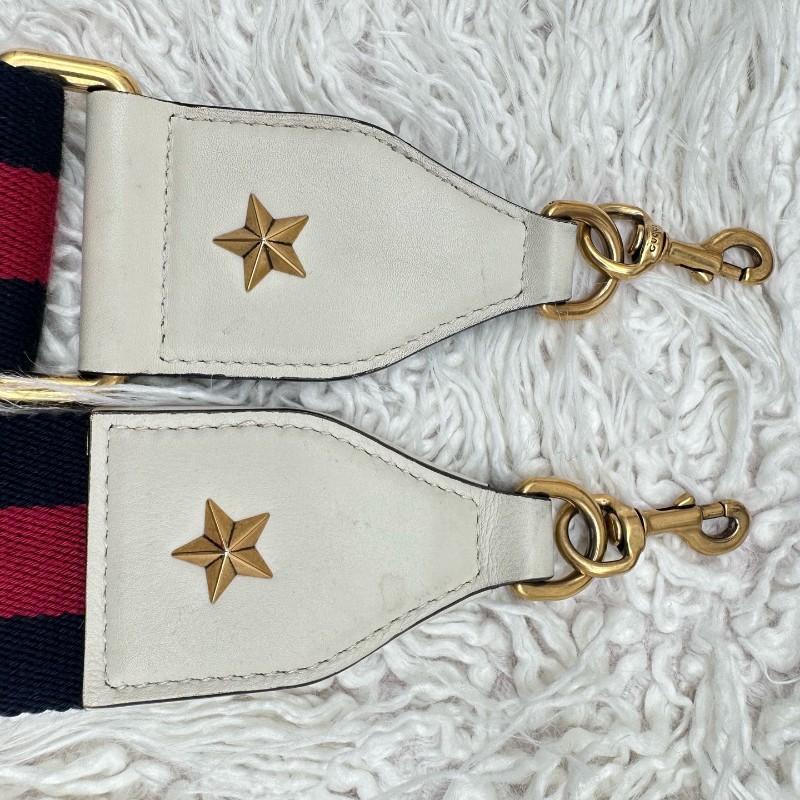 Gucci 白色拼色竹節手提包 肩背包-20