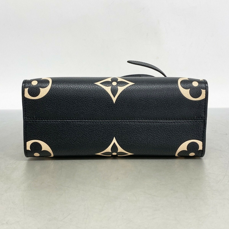 路易威登 Monogram Empreinte 雙色 On-the-Go PM 手提包 M45659 黑色/米色 女士兩用包 P1668730-2