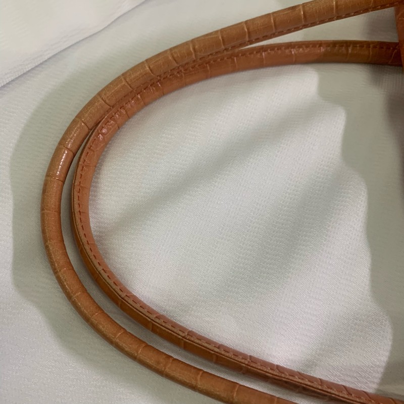 Givenchy 橘色鱷壓紋 手提包 底長31cm-17