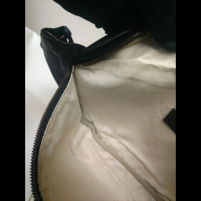 ㊣✨GUCCI✨古馳 黑色 經典 印花 皮革 綠紅綠織帶 男女同款 腰包 胸包/雙G/二手包/保證正品🌳二手樹屋🌳-30