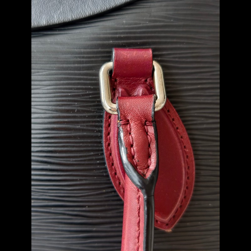 LV 路易威登 水波纹epi黑色手提包肩背包-19