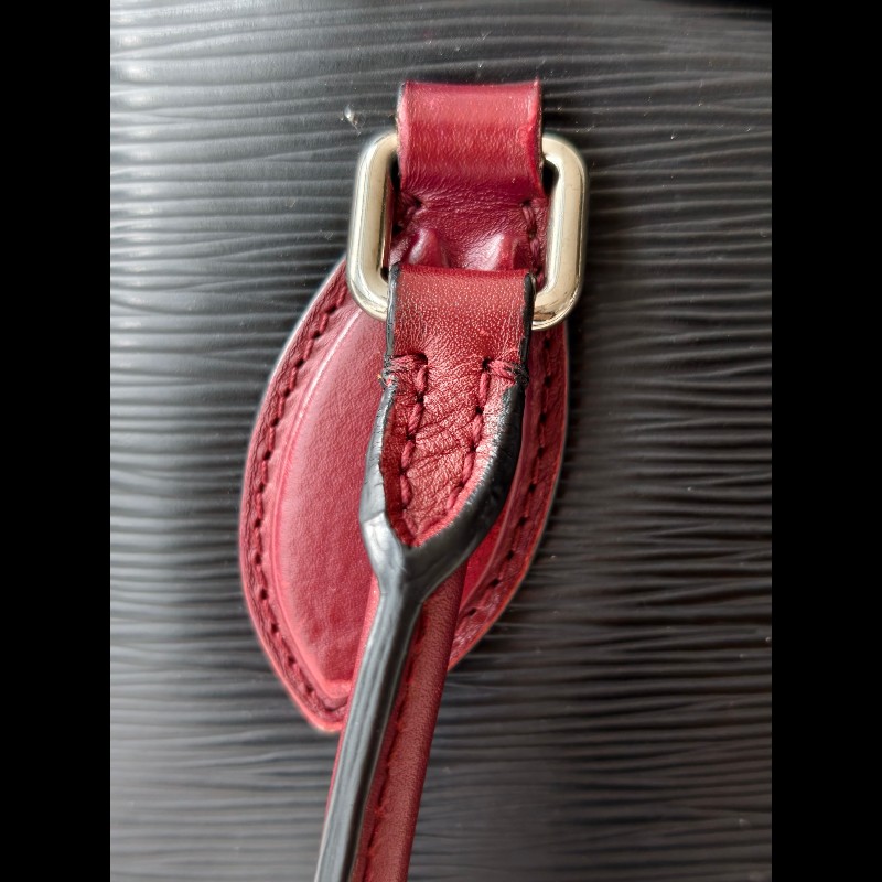 LV 路易威登 水波纹epi黑色手提包肩背包-20