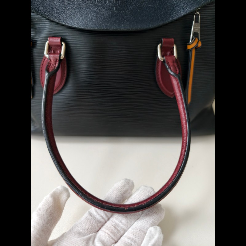 LV 路易威登 水波纹epi黑色手提包肩背包-27