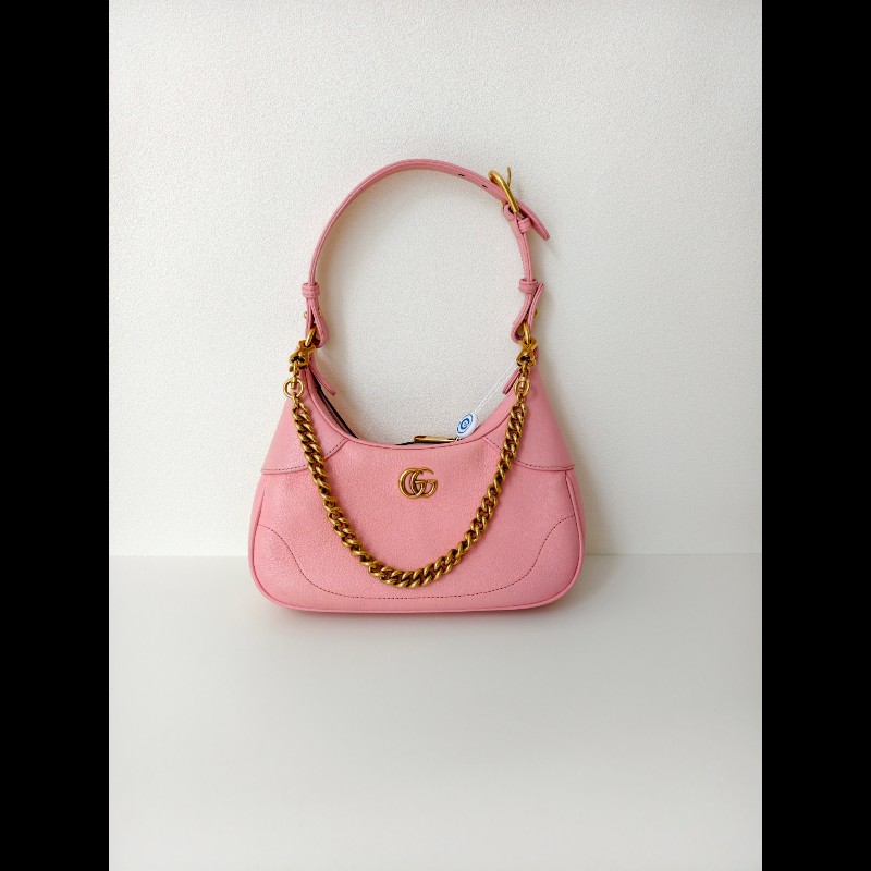 Gucci 淺粉色牛皮 小號 手提包 肩背包-1