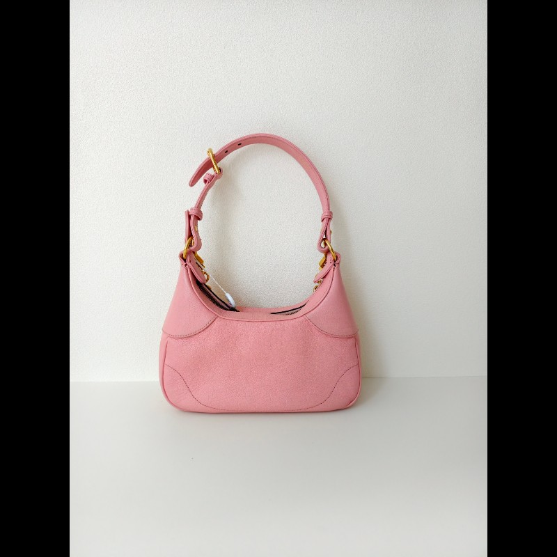 Gucci 淺粉色牛皮 小號 手提包 肩背包-4