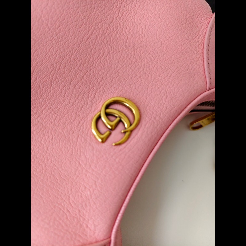 Gucci 淺粉色牛皮 小號 手提包 肩背包-8
