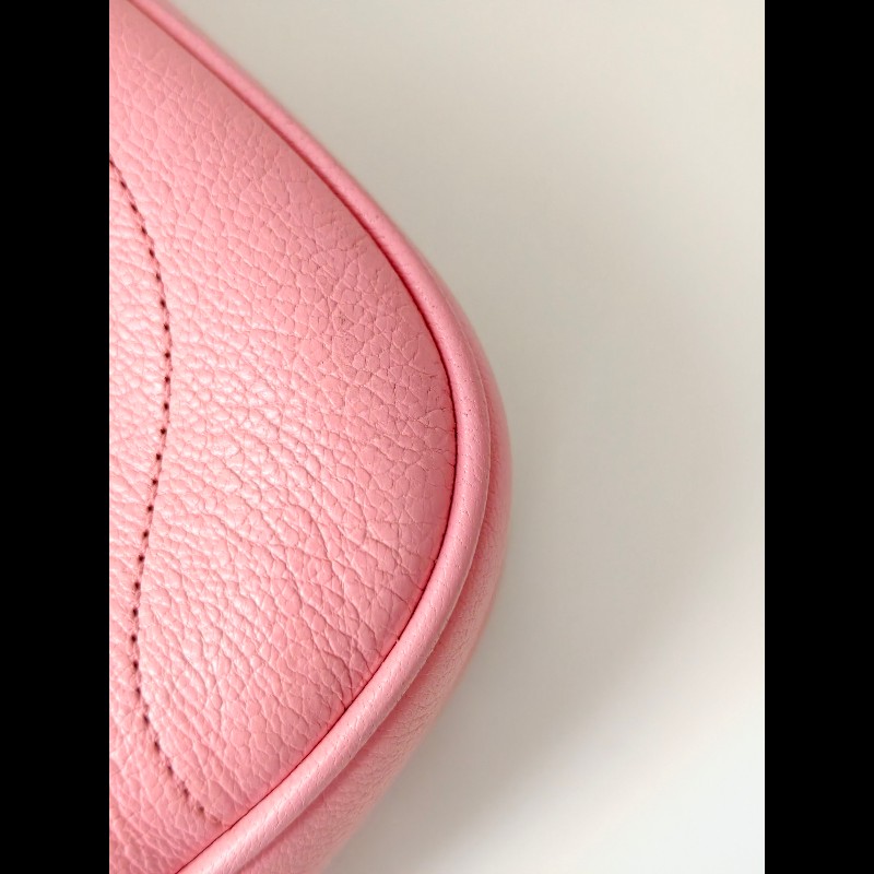 Gucci 淺粉色牛皮 小號 手提包 肩背包-14