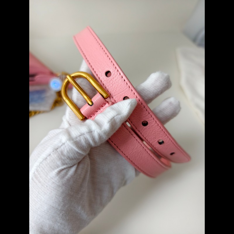 Gucci 淺粉色牛皮 小號 手提包 肩背包-18