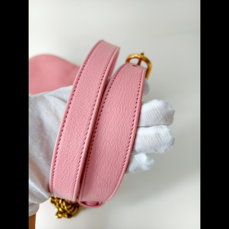 Gucci 淺粉色牛皮 小號 手提包 肩背包-19