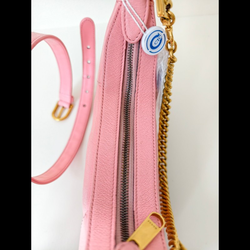Gucci 淺粉色牛皮 小號 手提包 肩背包-22