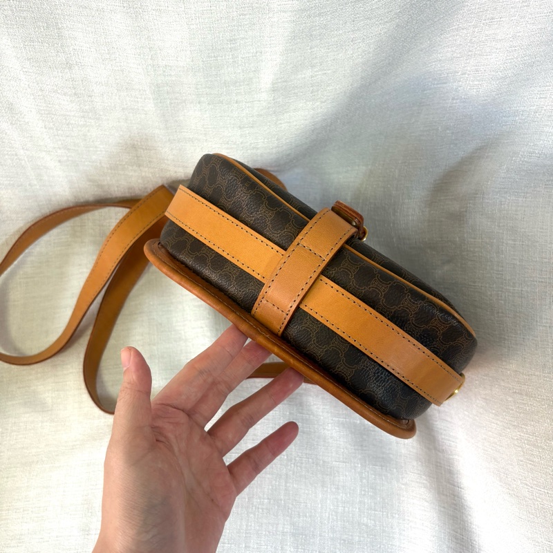 Celine 凱旋門老花馬鞍包 斜挎包-8