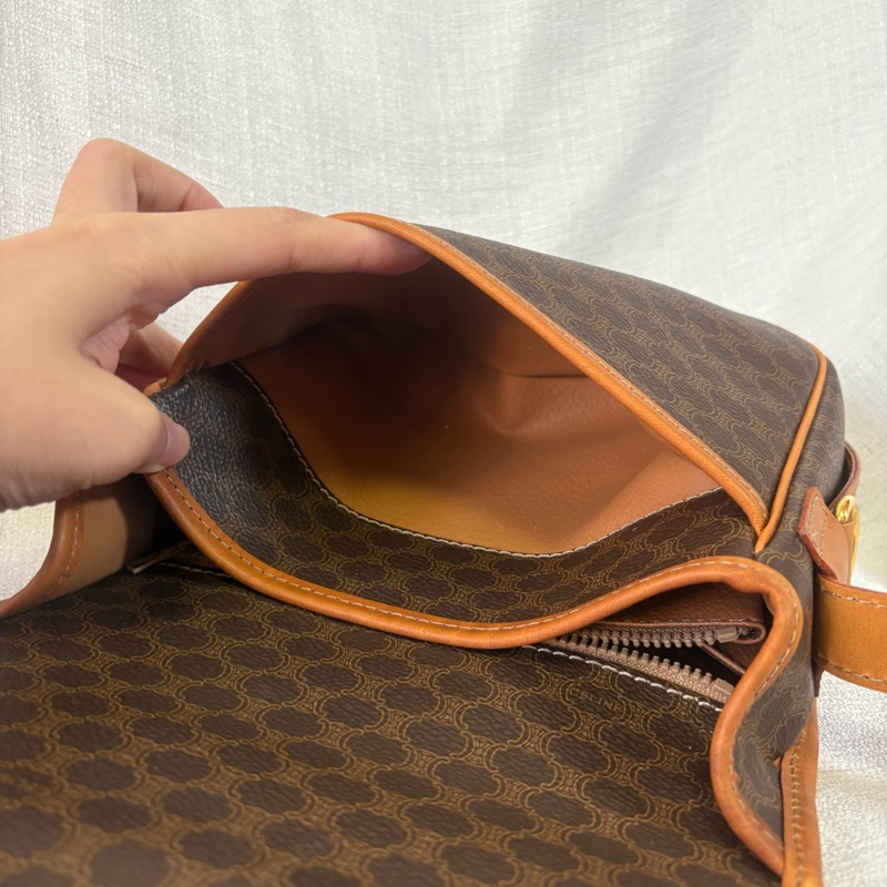Celine 凱旋門老花馬鞍包 斜挎包-13