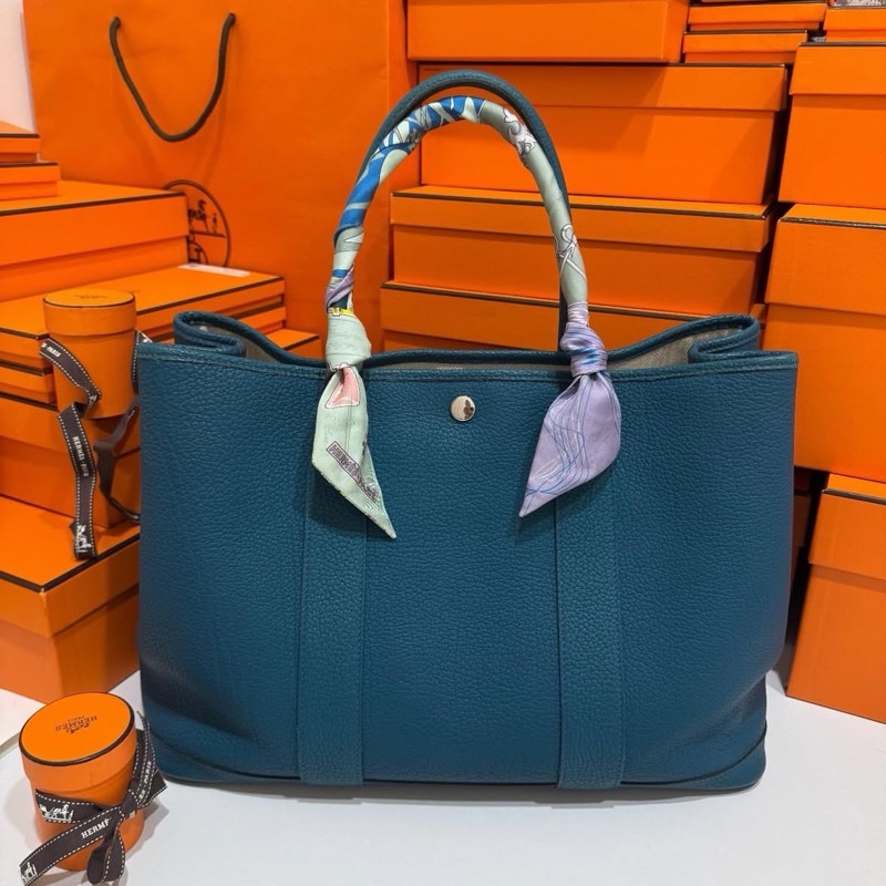 Hermes Garden Party 36孔雀藍 G刻-5