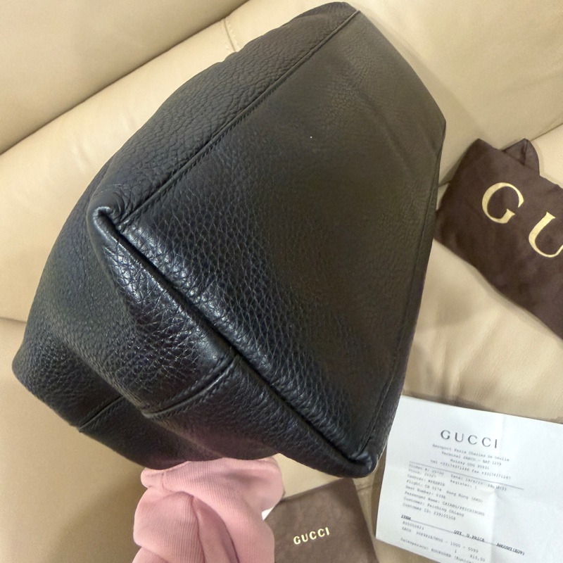 99新🈶購證❤️ gucci #黑金 #荔枝牛皮 #托特包 #soho-16
