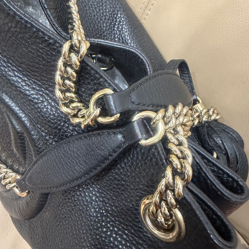 🈶購證❤️ gucci #黑金 #荔枝牛皮 #托特包 #soho-26