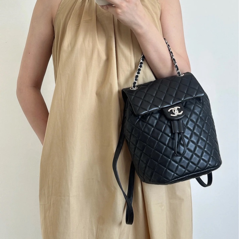 99新🌟大全配🈶購證❤️ #香奈兒 #黑銀 #薩爾茲堡 #後背包 #雙肩包-1