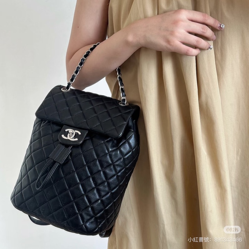 99新🌟大全配🈶購證❤️ #香奈兒 #黑銀 #薩爾茲堡 #後背包 #雙肩包-3