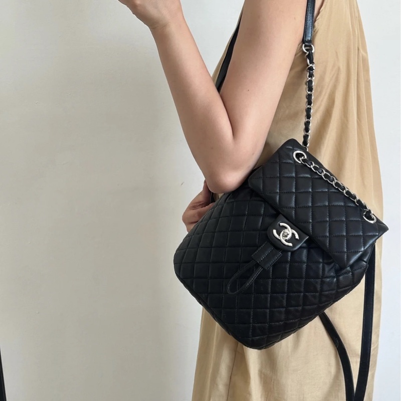 99新🌟大全配🈶購證❤️ #香奈兒 #黑銀 #薩爾茲堡 #後背包 #雙肩包-5