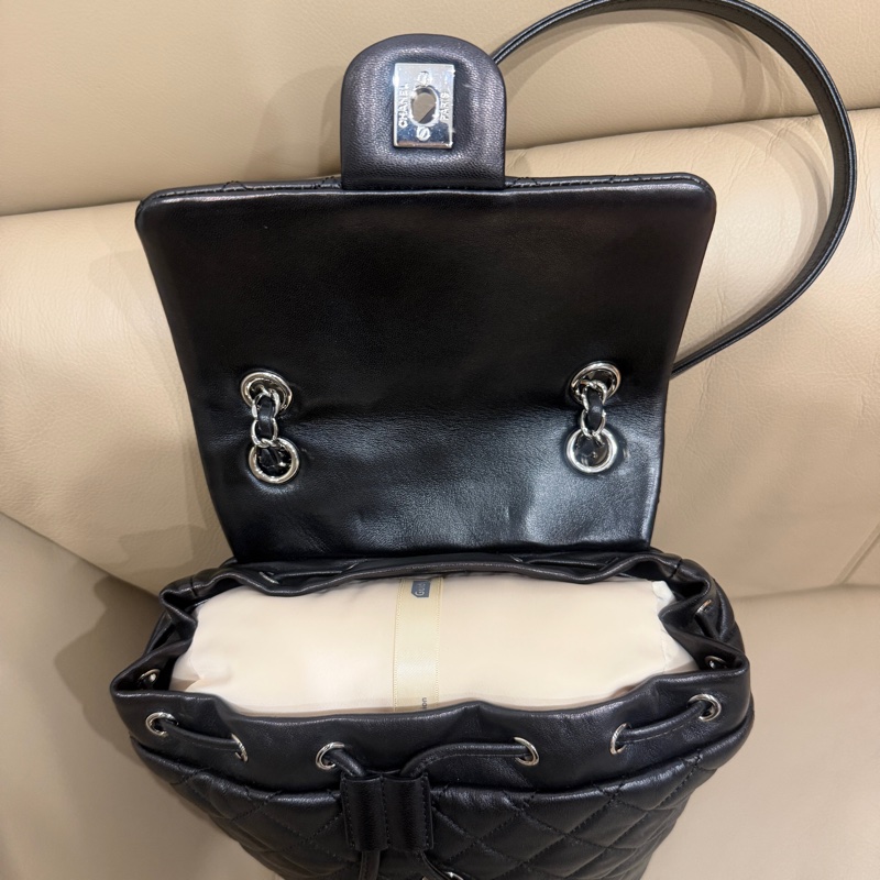 99新🌟大全配🈶購證❤️ #香奈兒 #黑銀 #薩爾茲堡 #後背包 #雙肩包-17