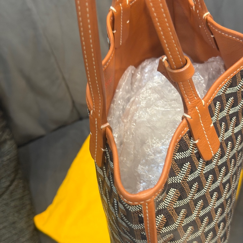 全新閒置🈶購證❤️ goyard #mini #棕色 #托特包 #tote-3
