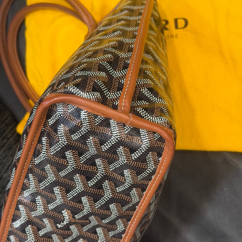 全新閒置🈶購證❤️ goyard #mini #棕色 #托特包 #tote-7