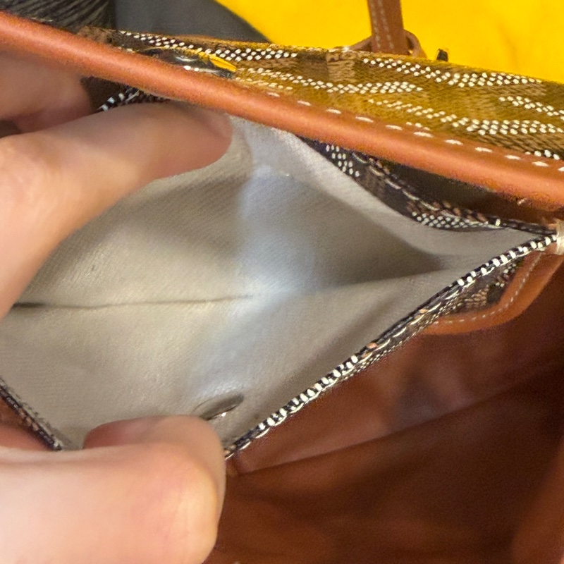 全新閒置🈶購證❤️ goyard #mini #棕色 #托特包 #tote-9