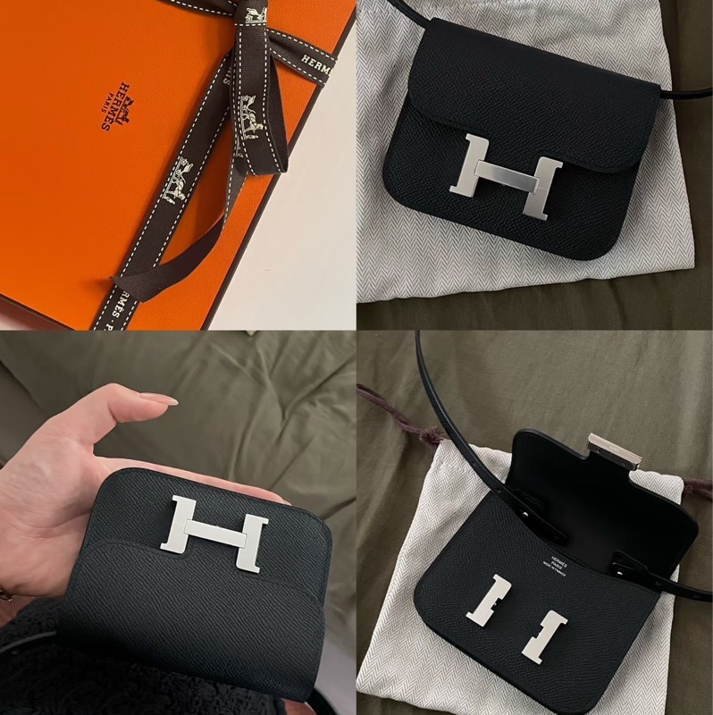 大全配🈶️22年購證❤️#愛馬仕 #黑銀 #康康slim #epsom皮 #constance-0