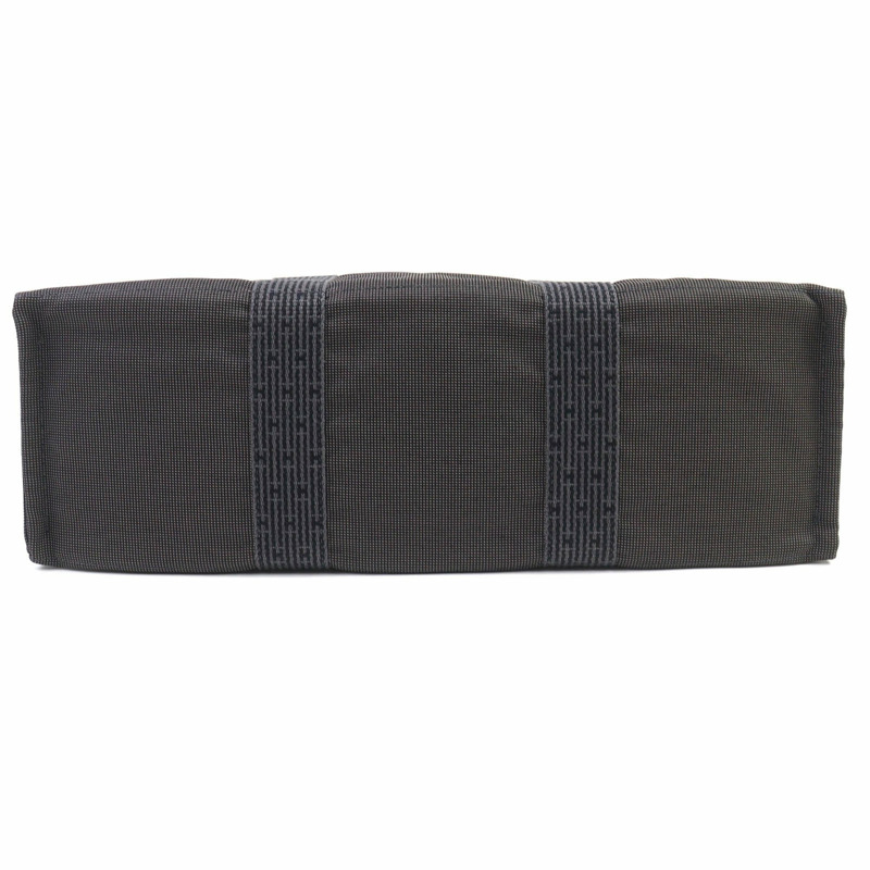 愛馬仕 Air Line GM 系列紐扣帆布大號托特包/波士頓包 灰色 法國製造 女款-3