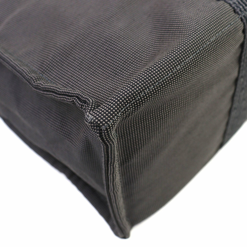 愛馬仕 Air Line GM 系列紐扣帆布大號托特包/波士頓包 灰色 法國製造 女款-4