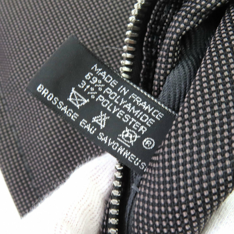 愛馬仕 Air Line GM 系列紐扣帆布大號托特包/波士頓包 灰色 法國製造 女款-9