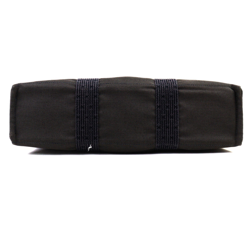 愛馬仕 Air Line MM 銀色五金 H 標誌帆布手提包，配 Serie 紐扣，灰色，法國製造，女士款-3