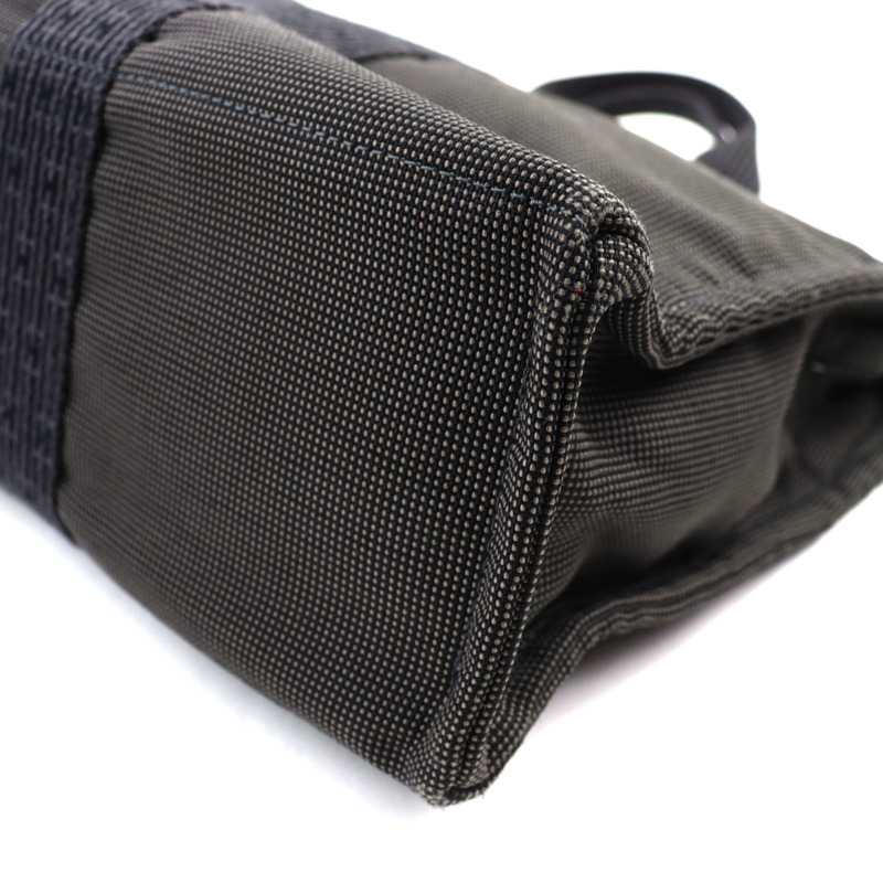 愛馬仕 Air Line MM 銀色五金 H 標誌帆布手提包，配 Serie 紐扣，灰色，法國製造，女士款-5