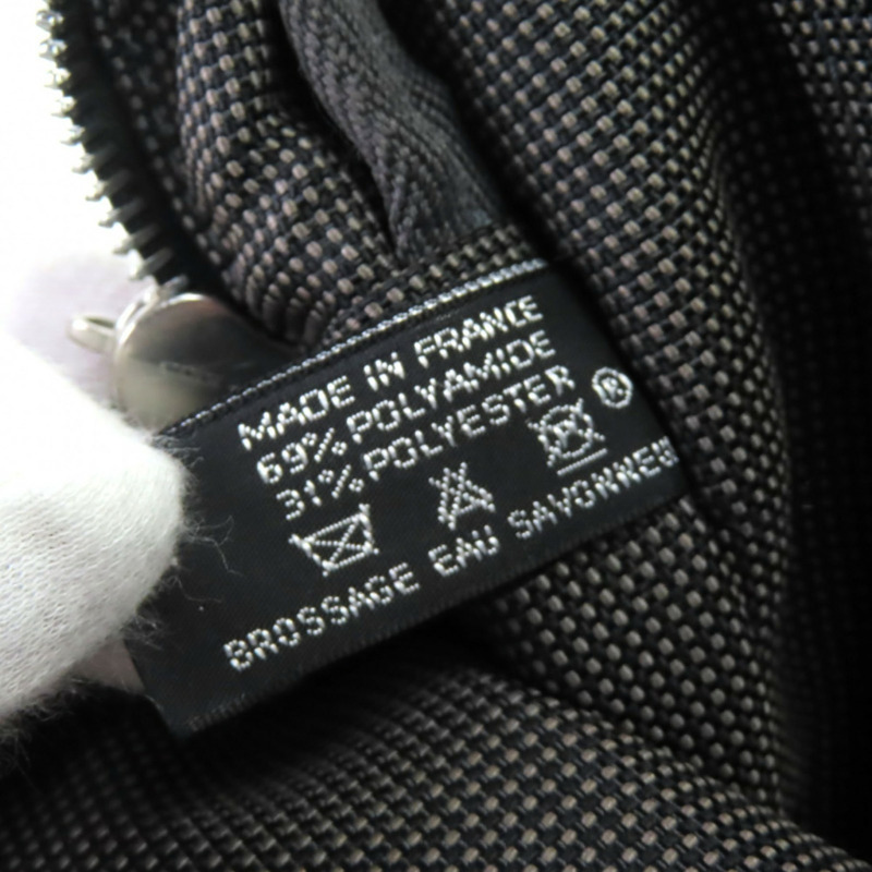 愛馬仕 Air Line MM 銀色五金 H 標誌帆布手提包，配 Serie 紐扣，灰色，法國製造，女士款-13